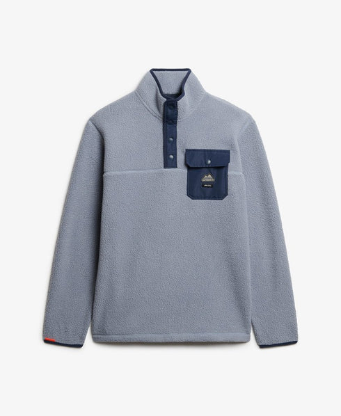 Superdry Fuji Fleece Half Zip Grey